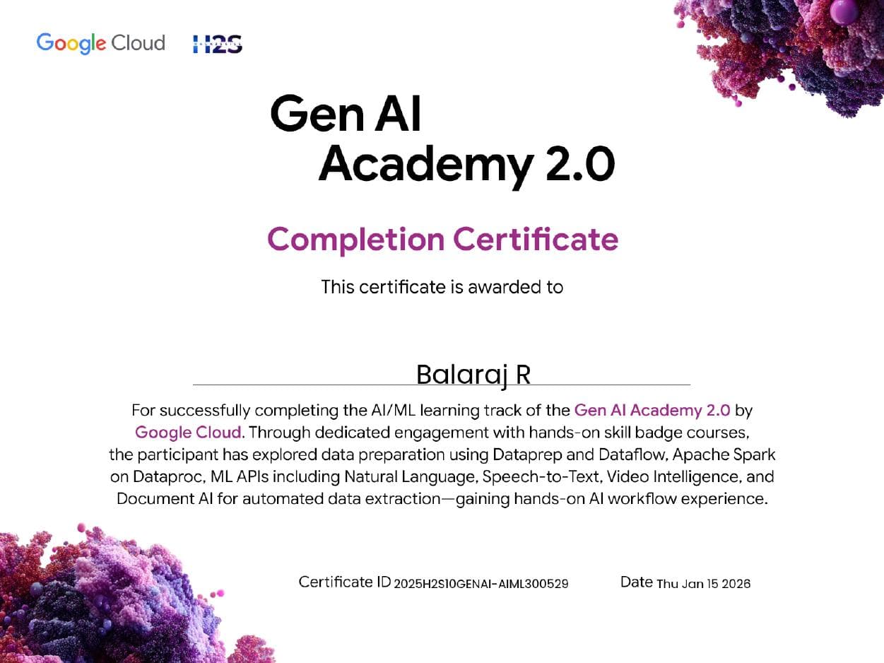 Gen AI Academy 2.0 — AI/ML Track