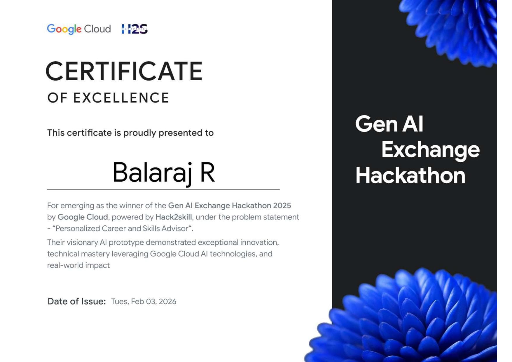 Gen AI Exchange Hackathon — Winner